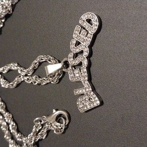 Blessed Religious Christian Necklace Silver Finish Chain And Pendant